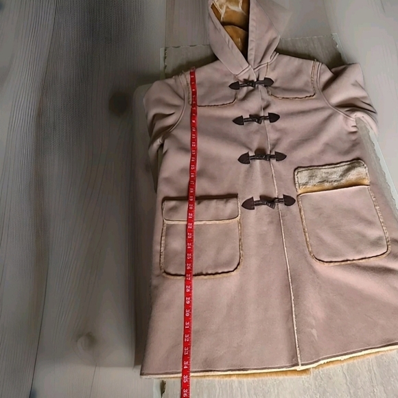 Free Country Winter Faux Shearling  Dolman Hood Long Coat Jacket Sz M EUC - Picture 6 of 9